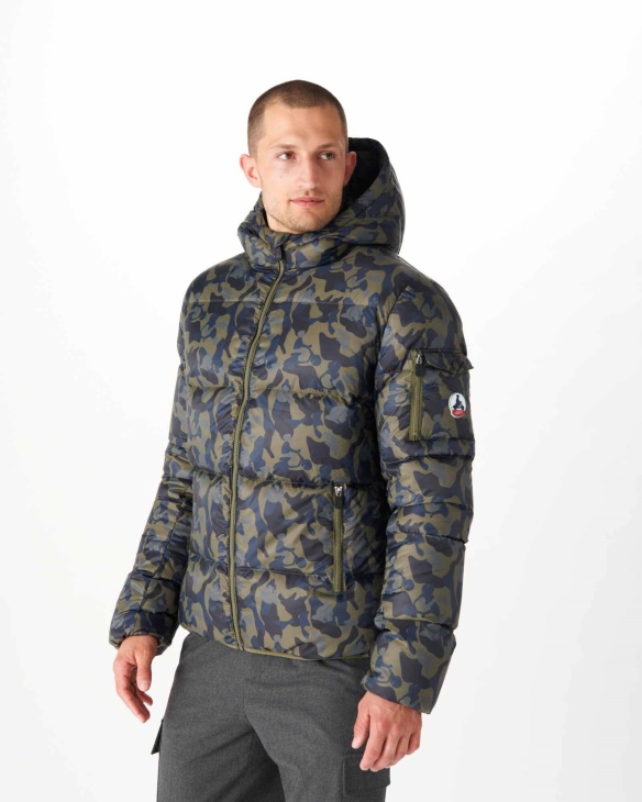 Jott Print Militaire Extrem Kalte Daunenjacke Mit Kapuze Java