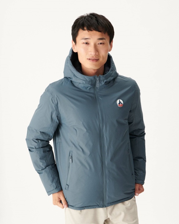 Blau/marine Extreme Kalt Wendbare Daunenjacke Mit Kapuze Aspen Jott
