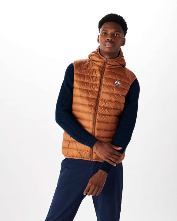 Jott ärmellose Daunenjacke Mit Kapuze Caramel Pat