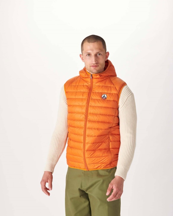 Jott ärmellose Daunenjacke Mit Kapuze Orange Pat
