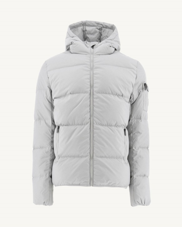 Weiche Graue Toledo Extrem Kalte Pufferjacke Mit Kapuze Jott