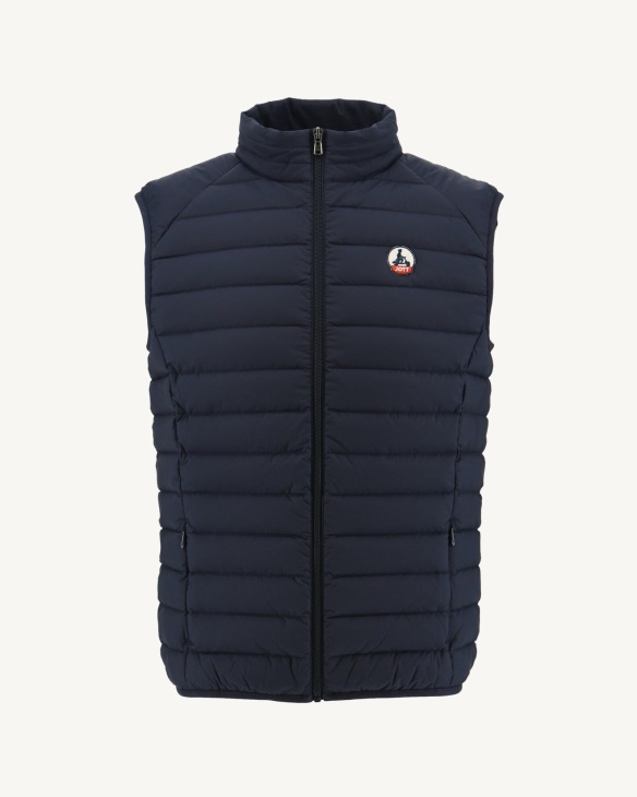 Marineblaue, ärmellose Daunenjacke Aus Arafo-Stretch Jott