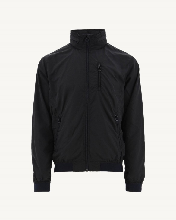 Schwarze Oregon Jacke Mit Faltbarer Kapuze Jott