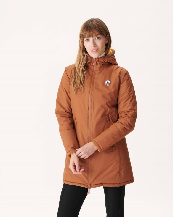 Wendbare Leichte Daunenjacke Caramel/moutarde Moscou Jott