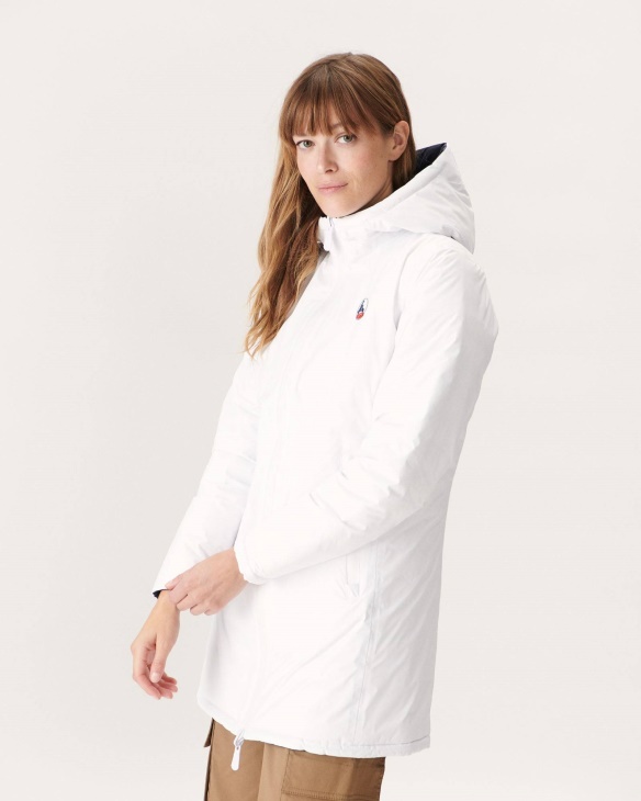 Jott Wendbare Leichte Daunenjacke Blanc/marine Moscou