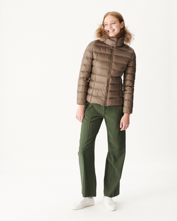 Jott Extrem Kalte Daunenjacke Mit Kapuze Taupe Luxe