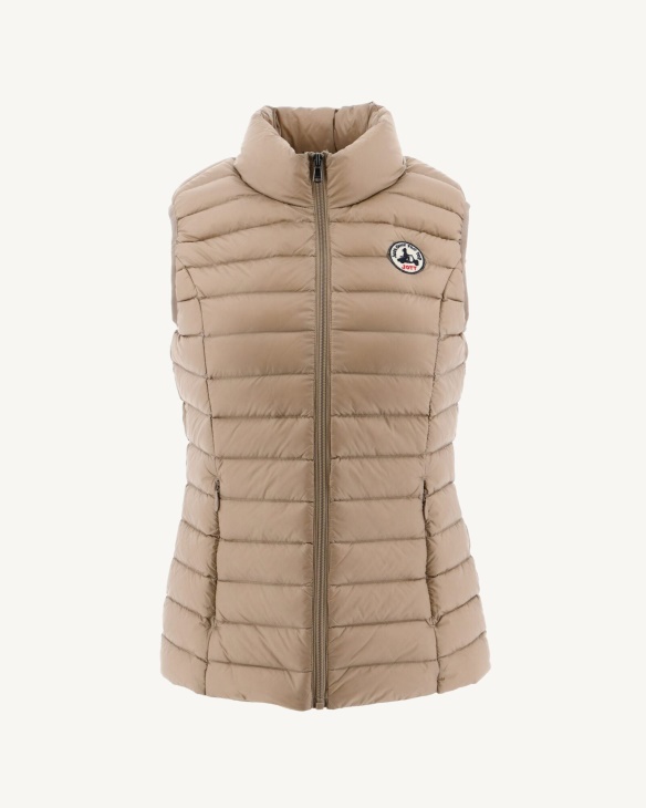 Jott Leichte ärmellose Daunenjacke Beige Seda