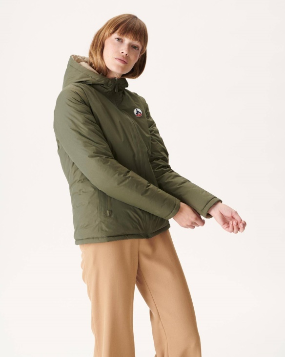 Daunen-Wendejacke Army/beige Vienna Jott