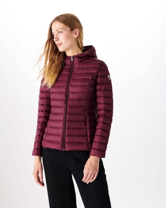 Leichte Daunenjacke Mit Kapuze Aubergine Cloe Jott