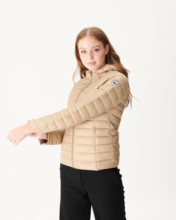 Jott Leichte Daunenjacke Mit Kapuze Beige Cloe