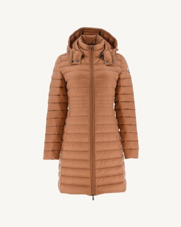 Lange Daunenjacke Mit Kapuze Camel Vero Jott