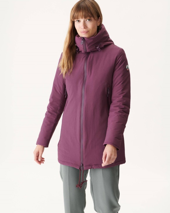 Daunenjacke Mit Kapuze Aubergine Siberie Jott