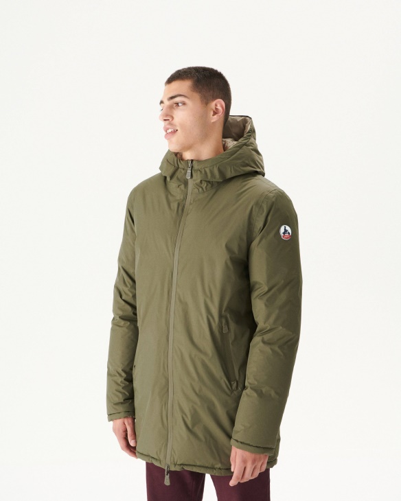 Army/beige Warme Daunenjacke Mit Kapuze Toronto Jott