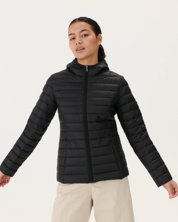 Leichte Daunenjacke Mit Kapuze Black Cloe Jott