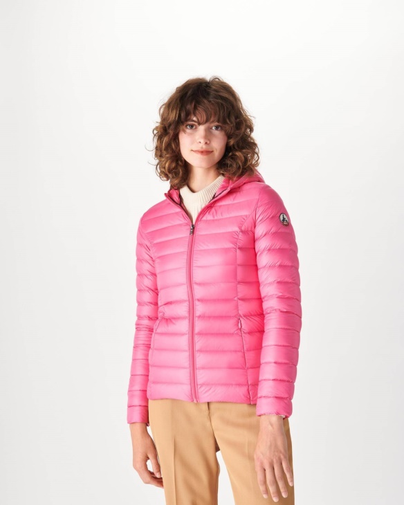 Leichte Daunenjacke Mit Kapuze Pink Cloe Jott